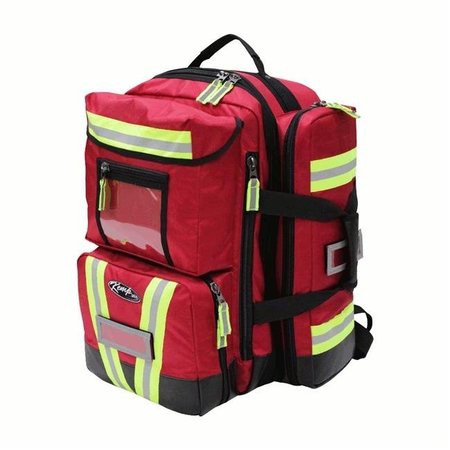 KEMP USA Kemp USA 10-115-RED-PRE Premium Ultimate EMS Backpack - Red 10-115-RED-PRE